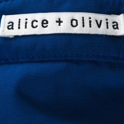 Pre Owned Alice + Olivia Blue Cotton Inverted Pleat Russo Skirt M