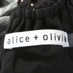 Pre Owned Alice + Olivia Black Floral Print Stretch Off Shoulder Maxi Dress M