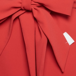   Alice + Olivia Red Crepe Belted Pant Suit S