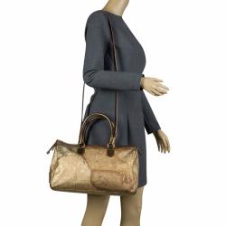 Alviero Martini 1A Classe Geo Classic Print Coated Canvas Satchel