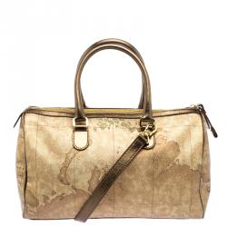 Alviero Martini 1A Classe Geo Classic Print Coated Canvas Satchel