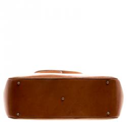 Pre Owned Alviero Martini 1A Classe Brown Geo Print Coated Canvas Tote