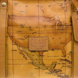 Pre Owned Alviero Martini 1A Classe Map Printed Coated Canvas Tote