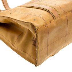 Pre Owned Alviero Martini 1A Classe Map Printed Coated Canvas Tote