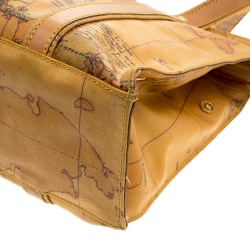 Pre Owned Alviero Martini 1A Classe Map Printed Coated Canvas Tote