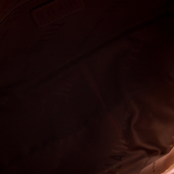 Pre Owned Alviero Martini 1A Classe Brown Geo Print Coated Canvas Tote