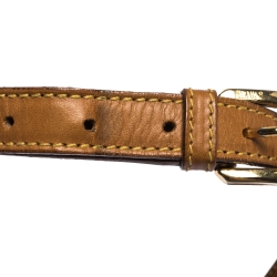 Pre Owned Alviero Martini 1A Classe Brown Geo Print Coated Canvas and Leather Bucket Bag