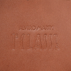 Pre Owned Alviero Martini 1A Classe Brown Geo Print Coated Canvas and Leather Shoulder Bag