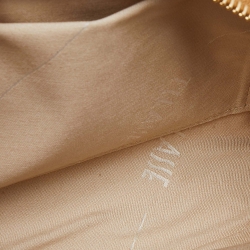 Pre Owned Alviero Martini 1A Classe Brown Geo Print Coated Canvas and Leather Belt Bag