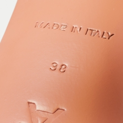 Pre Owned Amina Muaddi Yellow PVC Lupita Slide Sandals Size 38