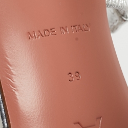 Pre Owned Amina Muaddi Transparent PVC Gilda Glass Mules Size 39