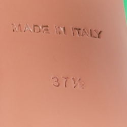 Pre Owned Amina Muaddi Green PVC Begum Slingback Pumps Size 37.5