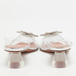 Pre Owned Amina Muaddi Transparent PVC Begum Pumps Size 37.5