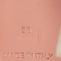 Pre Owned Amina Muaddi x AWGE Transparent PVC Crystal Embellished Phoenix Slingback Pumps Size 38