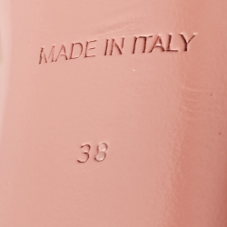 Pre Owned Amina Muaddi Blue Croc Embossed Lupita Slides Sandals Size 38