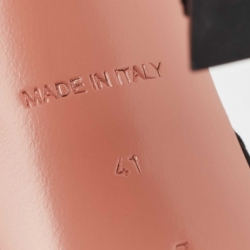 Pre Owned Amina Muaddi Black Suede Lupita Slide Sandals Size 41