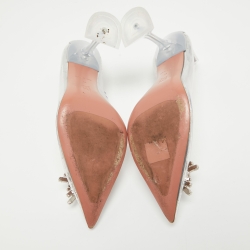 Pre Owned Amina Muaddi Transparent PVC Begum Pumps Size 39