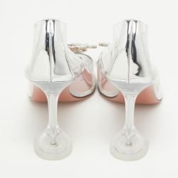 Pre Owned Amina Muaddi Transparent PVC Begum Pumps Size 39