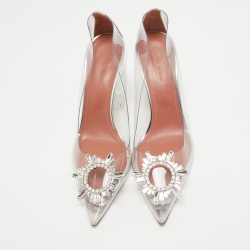 Pre Owned Amina Muaddi Transparent PVC Begum Pumps Size 39