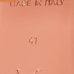 Pre Owned Amina Muaddi Brown PVC Holli Glass Pointed Toe Slingback Pumps Size 41