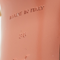 Pre Owned Amina Muaddi Metallic/Transparent Glitter and PVC Sami Sandals Size 36