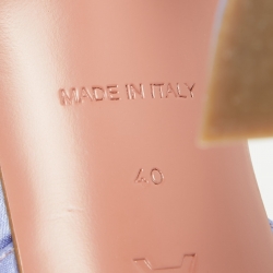 Pre Owned Amina Muaddi Purple Satin Begum  Mules Size  40