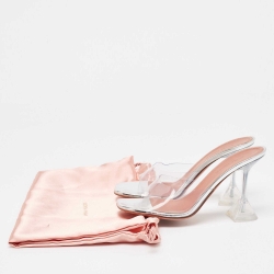 Amina Muaddi Transparent PVC Lupita Slides Size 36  