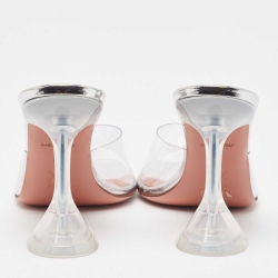 Amina Muaddi Transparent PVC Lupita Slides Size 36  