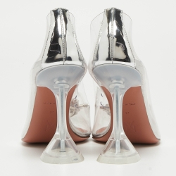 Pre Owned Amina Muaddi Transparent PVC Begum Pumps Size 37