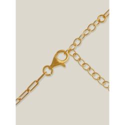 Ancient Greek Sandals Gold Chain Charm and Faux Pearl Anklet One Size