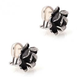 Annamaria Camilli Black Rose Diamond White Gold Earrings
