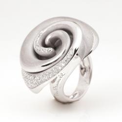 Annamaria Camilli Black Rose Diamond White Gold Ring Size 56