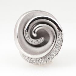 Annamaria Camilli Black Rose Diamond White Gold Ring Size 56