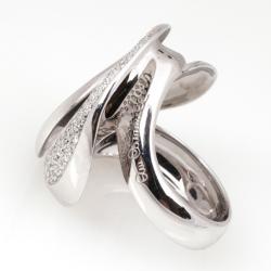 Annamaria Camilli Black Rose Diamond White Gold Ring Size 56