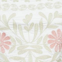 Pre Owned Antonio Melani White Floral Embroidered Top and Skirt Set S