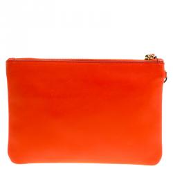 Pre Owned Anya Hindmarch Red Leather Have A Nice Day Pouch