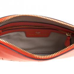 Pre Owned Anya Hindmarch Red Leather Have A Nice Day Pouch
