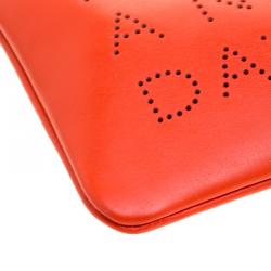 Pre Owned Anya Hindmarch Red Leather Have A Nice Day Pouch