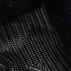 Pre Owned Anya Hindmarch Metallic Grey Woven Leather Nesson Tote