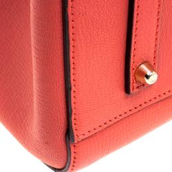 Pre Owned Anya Hindmarch Red Leather Maxi Victory Featherweight Ebury Tote