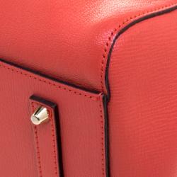 Pre Owned Anya Hindmarch Red Leather Maxi Victory Featherweight Ebury Tote