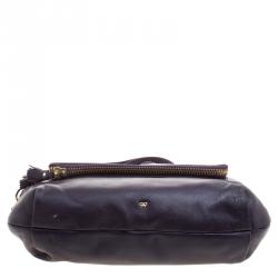 Anya Hindmarch Purple Leather Maxi Vere Satchel