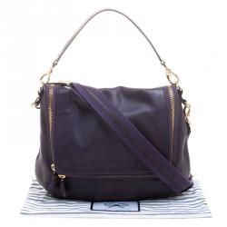 Anya Hindmarch Purple Leather Maxi Vere Satchel