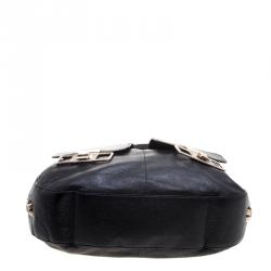 Pre Owned Anya Hindmarch Black Leather Studded Hobo