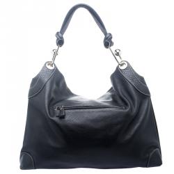 Pre Owned Anya Hindmarch Black Leather Elrod Hobo