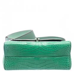Pre Owned Anya Hindmarch Emerald Alligator Bathurst Bag