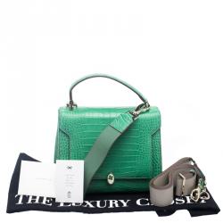 Pre Owned Anya Hindmarch Emerald Alligator Bathurst Bag