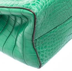 Pre Owned Anya Hindmarch Emerald Alligator Bathurst Bag
