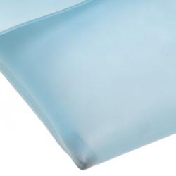 Pre Owned Anya Hindmarch Matte Blue Rubber Valorie Chain Clutch