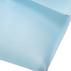 Pre Owned Anya Hindmarch Matte Blue Rubber Valorie Chain Clutch